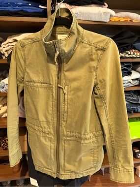 Madewell Olive Green Utility Zip Jacket